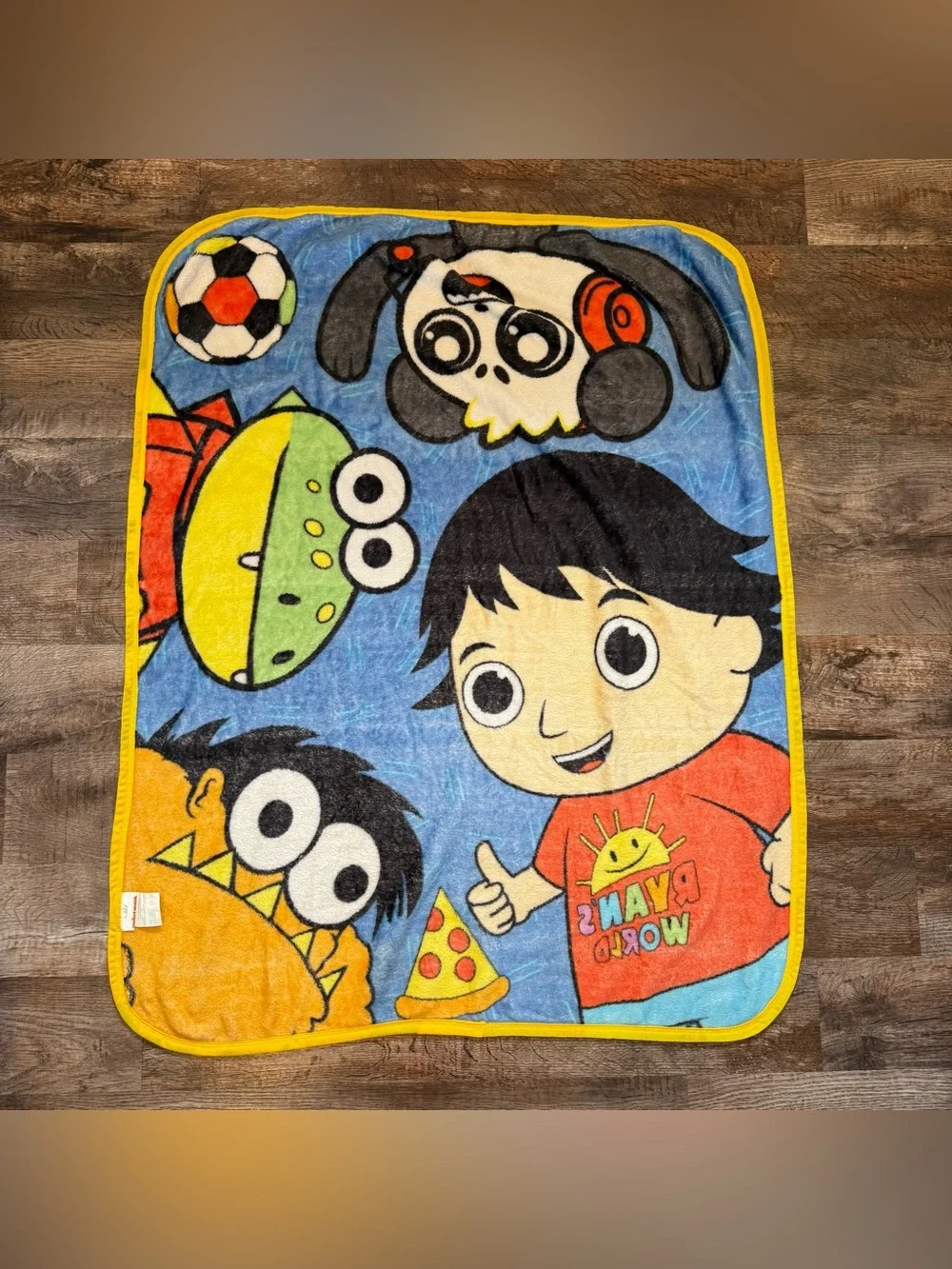 Ryan’s World Ryan With Friends Plush Kids Blanket Red Titan Combo Panda 40x50